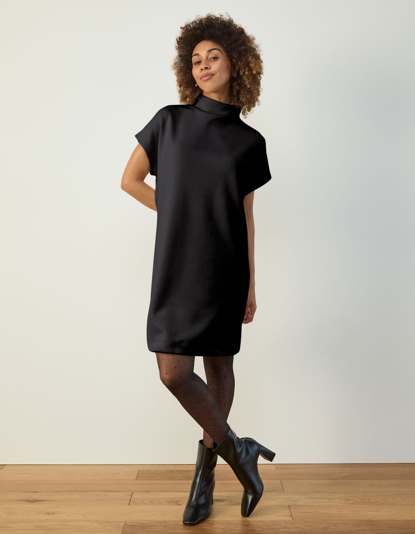 mock-neck-shift-dress-black